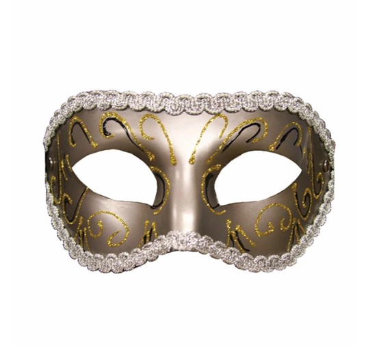 Maska na oczy - S&M Grey Masquerade Mask